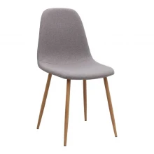 Σετ τραπεζαρία 5τμχ Allos - Iris Megapap χρώμα sapphire oak - ανοιχτό μπεζ/φυσικό πόδι 75x75x77εκ.