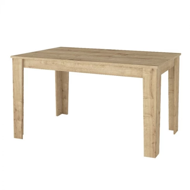 Σετ τραπεζαρία 5τμχ Darlen - Viva Megapap χρώμα sapphire oak - λευκό 125x72x74εκ.