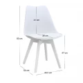 Σετ τραπεζαρία 5τμχ Darlen - Viva Megapap χρώμα sapphire oak - λευκό 125x72x74εκ.