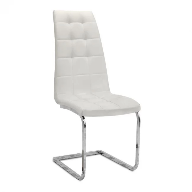 Σετ τραπεζαρία 5τμχ Darlen - Vela Megapap χρώμα sapphire oak - λευκό 125x72x74εκ.