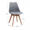 Σετ τραπεζαρία 5τμχ Darlen - Viva Megapap χρώμα λευκό - γκρι 125x72x74εκ.