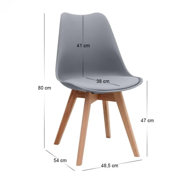 Σετ τραπεζαρία 5τμχ Darlen - Viva Megapap χρώμα λευκό - γκρι 125x72x74εκ.