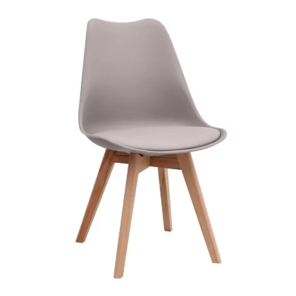 Σετ τραπεζαρία 5τμχ Darlen - Viva Megapap χρώμα λευκό - cappuccino 125x72x74εκ.