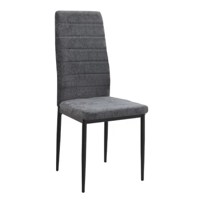 Σετ τραπεζαρία 5τμχ Darlen - Rosa Megapap χρώμα καρυδί - γκρι 125x72x74εκ.