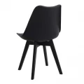 Σετ τραπεζαρία 5τμχ Darlen - Viva Megapap χρώμα sencron black - μαύρο 125x72x74εκ.