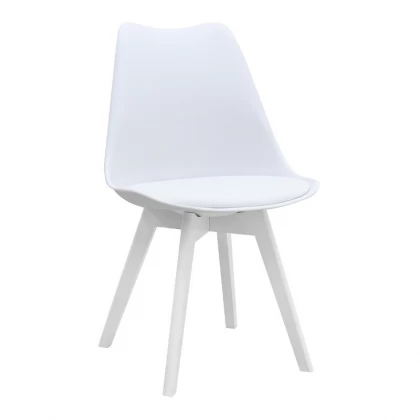 Σετ τραπεζαρία 5τμχ Darlen - Viva Megapap χρώμα sencron black - λευκό 125x72x74εκ.