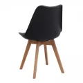 Σετ τραπεζαρία 5τμχ Darlen - Viva Megapap χρώμα sencron black - μαύρο 125x72x74εκ.