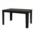 Σετ τραπεζαρία 5τμχ Darlen - Viva Megapap χρώμα sencron black - μαύρο 125x72x74εκ.