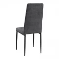 Σετ τραπεζαρία 5τμχ Darlen - Rosa Megapap χρώμα sencron black - γκρι 125x72x74εκ.