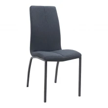 Σετ τραπεζαρία 5τμχ Darlen - Fina Megapap χρώμα sencron black - ανθρακί 125x72x74εκ.