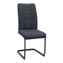 Σετ τραπεζαρία 5τμχ Darlen - Laura Megapap χρώμα sencron black - ανθρακί 125x72x74εκ.