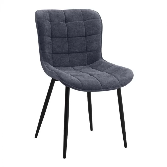 Σετ τραπεζαρία 5τμχ Darlen - Chiara Megapap χρώμα sencron black - ανθρακί 125x72x74εκ.