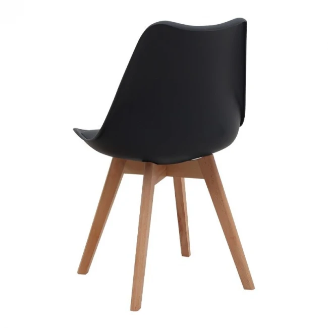 Σετ τραπεζαρία 5τμχ Bohema - Viva Megapap χρώμα ivory/sepet oak - μαύρο/φυσικό πόδι Ø90x77,7εκ.