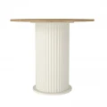 Σετ τραπεζαρία 5τμχ Bohema - Kevin Megapap χρώμα ivory/sepet oak - λαδί Ø90x77,7εκ.