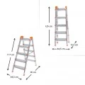 Σκάλα Double Step Perilla μεταλλική 5+5 σκαλοπάτια 117εκ.