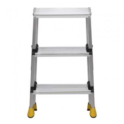 Σκάλα Double Step Perilla αλουμινίου 3+3 σκαλοπάτια 62εκ.