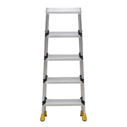 Σκάλα Double Step Perilla αλουμινίου 5+5 σκαλοπάτια 103εκ.