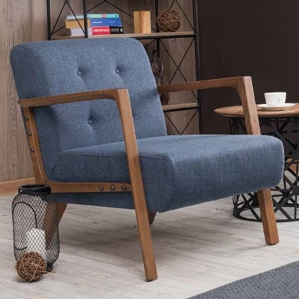 Πολυθρόνα Kemer Megapap υφασμάτινη χρώμα μπλε 67x76x78εκ. Πολυθρόνα Kemer Megapap υφασμάτινη χρώμα μπλε 67x76x78εκ.