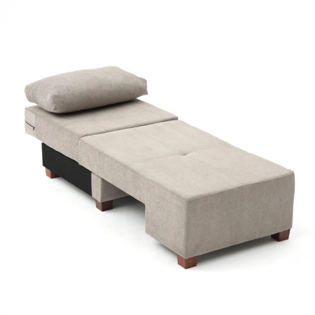 Πολυθρόνα - κρεβάτι Perenna Megapap υφασμάτινη χρώμα γκρι 116x93x83εκ.