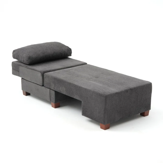 Πολυθρόνα - κρεβάτι Perenna Megapap υφασμάτινη χρώμα ανθρακί 116x93x83εκ.