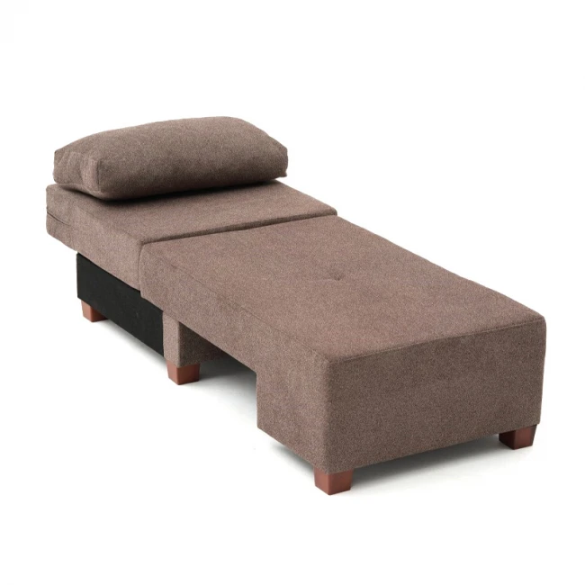 Πολυθρόνα - κρεβάτι Perenna Megapap υφασμάτινη χρώμα καφέ 116x93x83εκ.