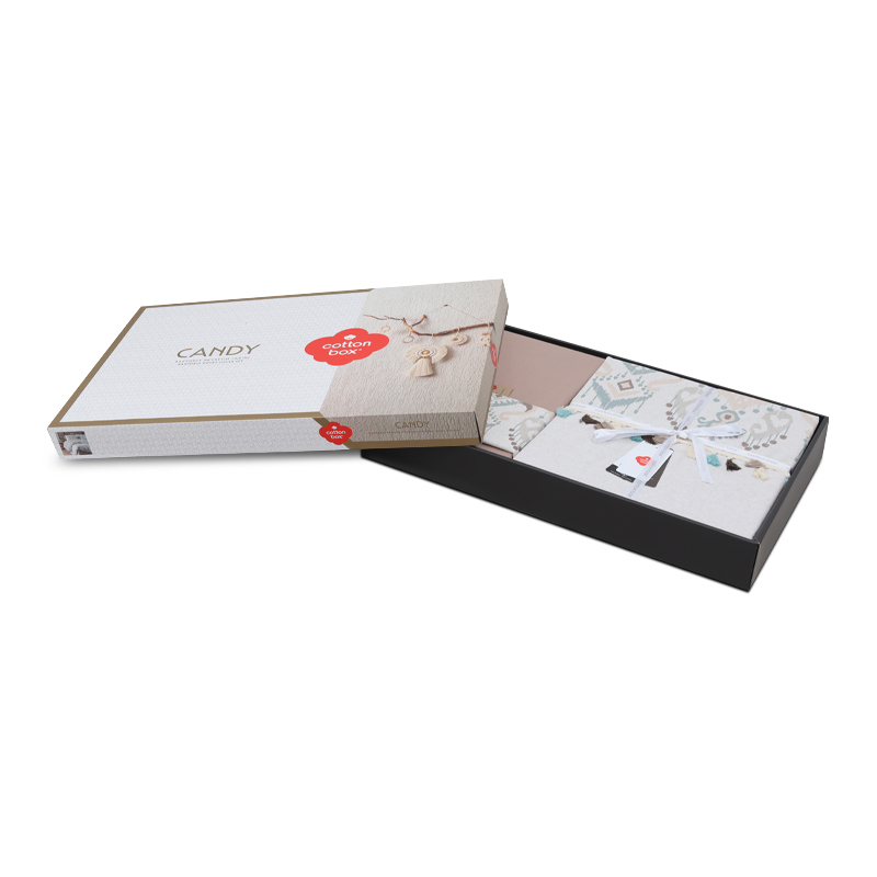 Σετ παπλωματοθήκη Asilo Cotton Box 4 τμχ Διπλή (200x220) χρώμα καφέ - λευκό 6