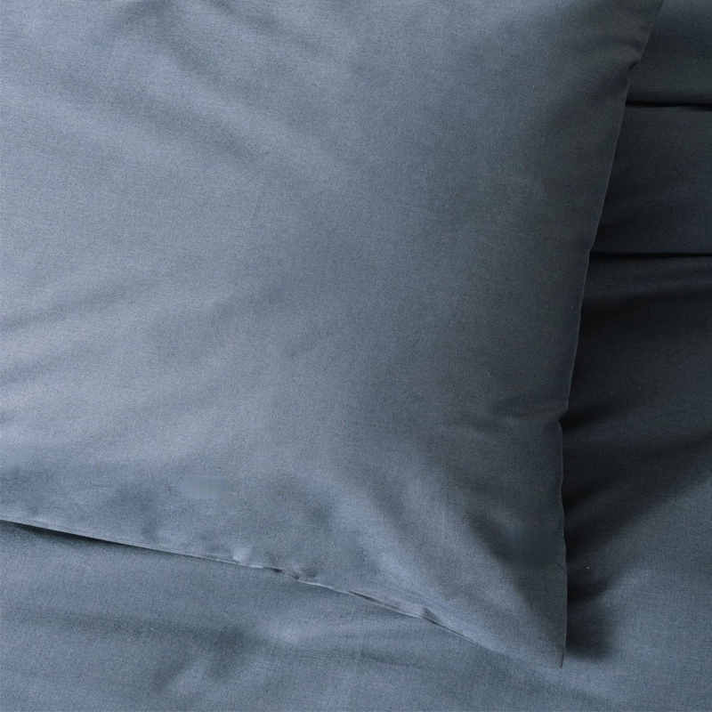 Σετ παπλωματοθήκη Plain Cotton Box 4 τμχ Διπλή (200x220) χρώμα ανθρακί 2