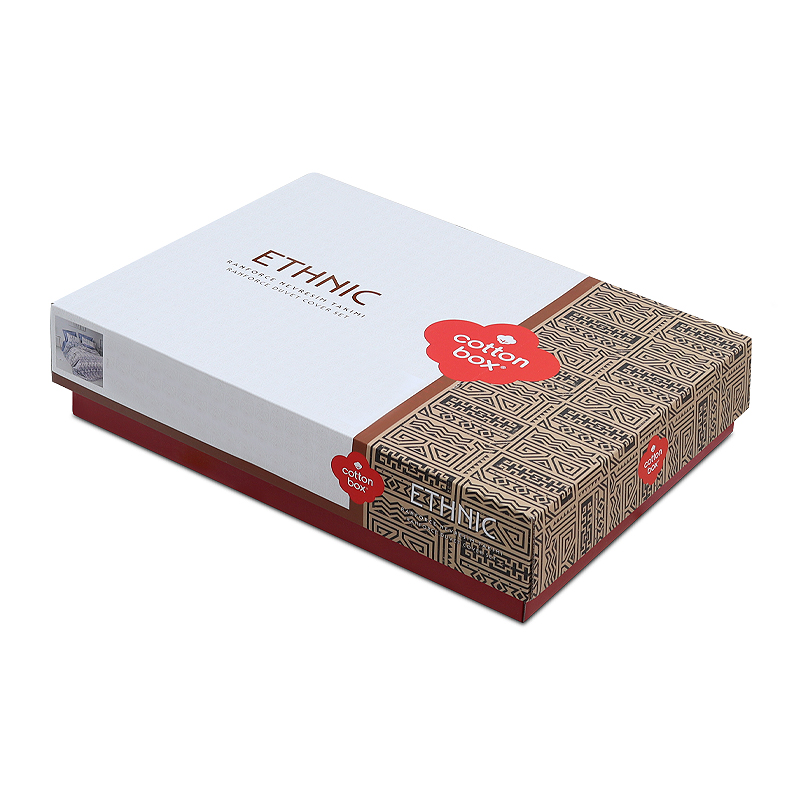 Σετ παπλωματοθήκη Cleo Cotton Box 3 τμχ Μονή (160x220) χρώμα μπλε 3