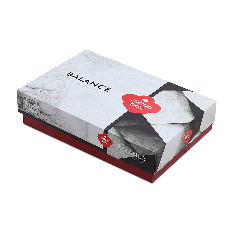 Σετ παπλωματοθήκη Hilaris Cotton Box 4 τμχ Διπλή (200x220) χρώμα ανθρακί 3