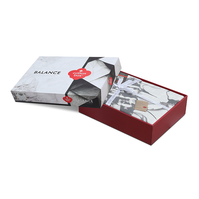 Σετ παπλωματοθήκη Hilaris Cotton Box 4 τμχ Διπλή (200x220) χρώμα ανθρακί 4