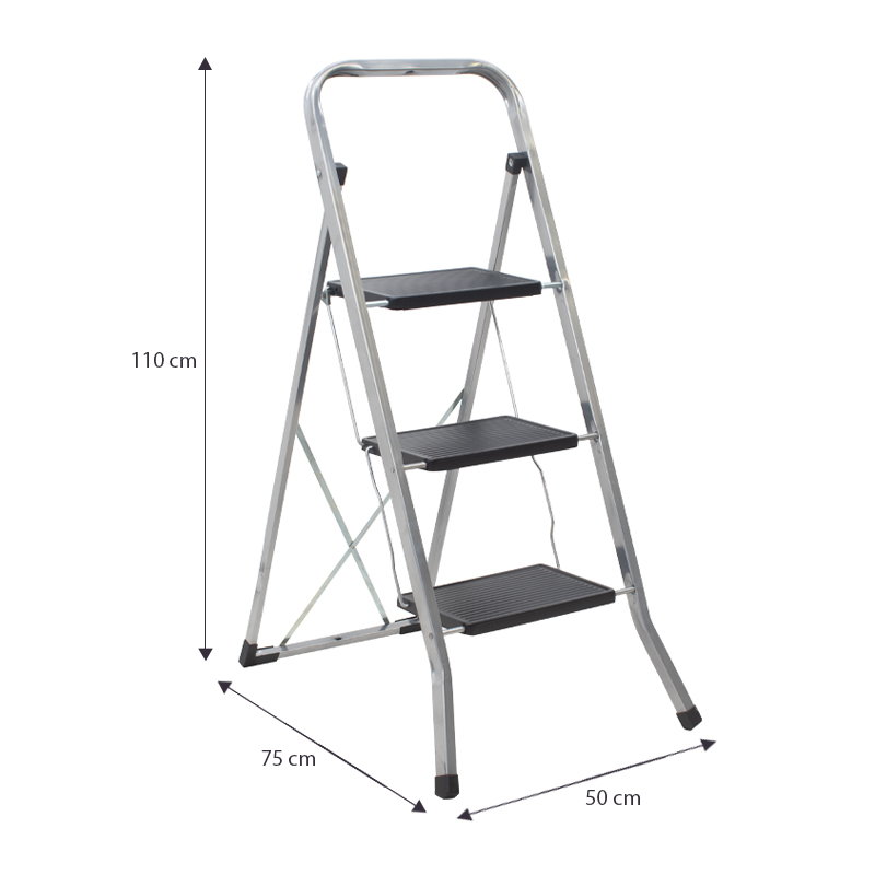 Σκαλοσκαμπό μεταλλικό 3 σκαλιών 70εκ. 4