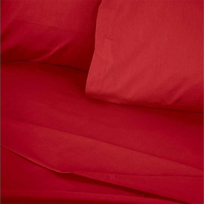 Σεντόνι Tonne Cotton Box Διπλό (240x260) χρώμα κόκκινο 2