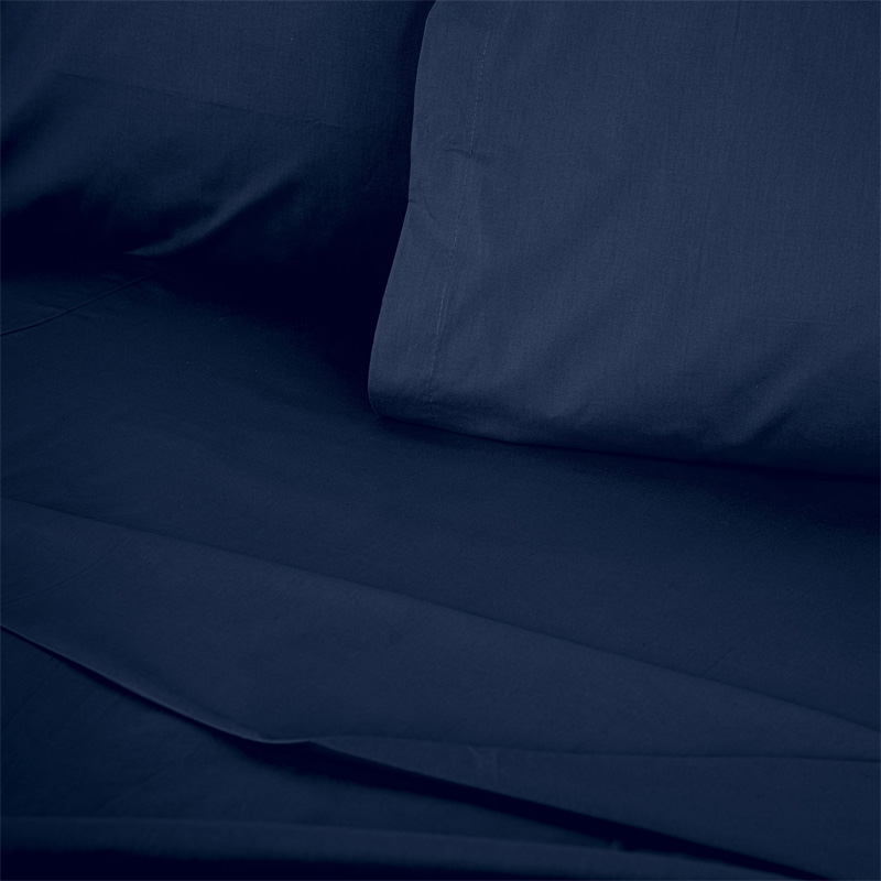 Σεντόνι Tonne Cotton Box Διπλό (240x260) χρώμα σκούρο μπλε 2