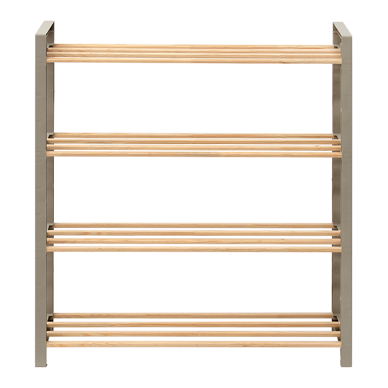 Παπουτσοθήκη ξύλινη - πλαστική χρώμα φυσικό - μπεζ 3