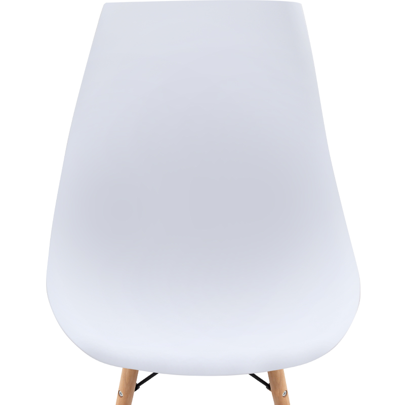 Καρέκλα τραπεζαρίας PP λευκό - ξύλινο φυσικό πόδι 8