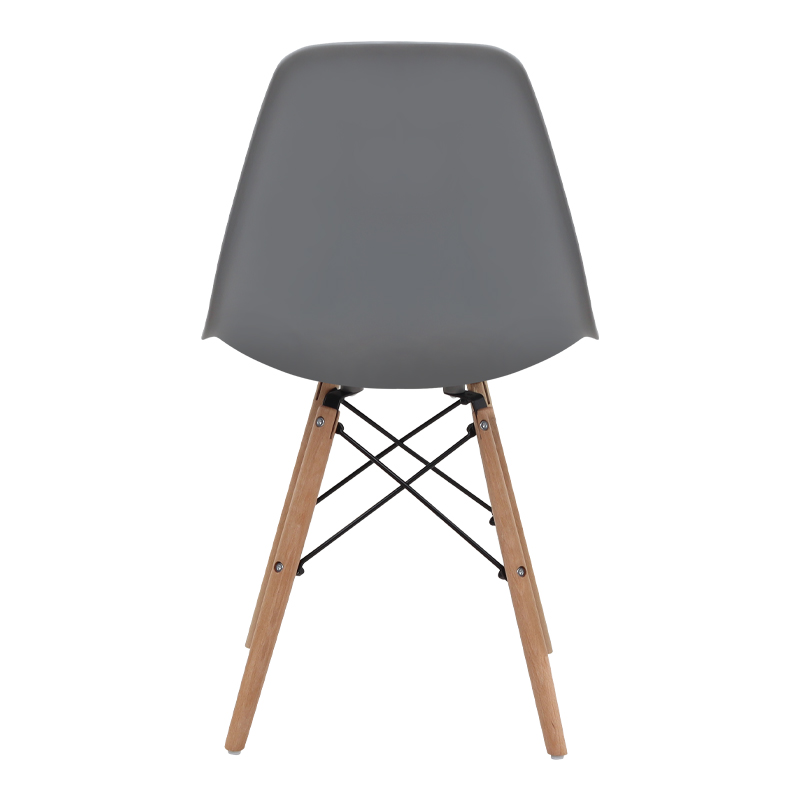 Καρέκλα τραπεζαρίας PP γκρι - ξύλινο φυσικό πόδι 7