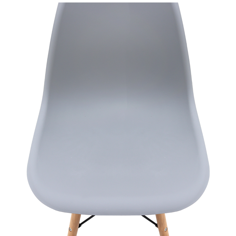 Καρέκλα τραπεζαρίας PP γκρι - ξύλινο φυσικό πόδι 8