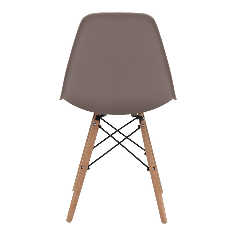 Καρέκλα τραπεζαρίας PP cappuccino - ξύλινο φυσικό πόδι 7