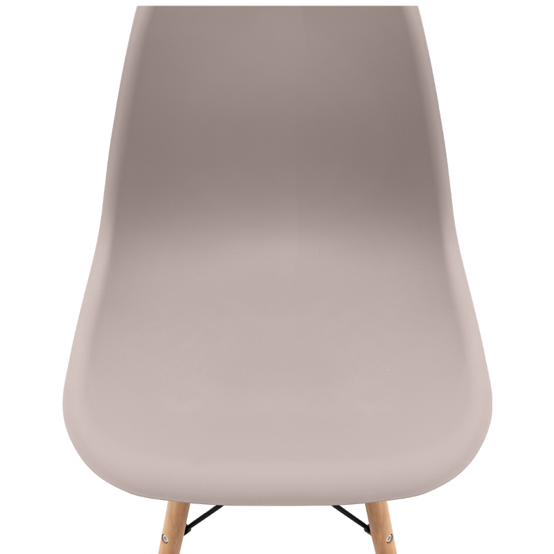 Καρέκλα τραπεζαρίας PP cappuccino - ξύλινο φυσικό πόδι 8