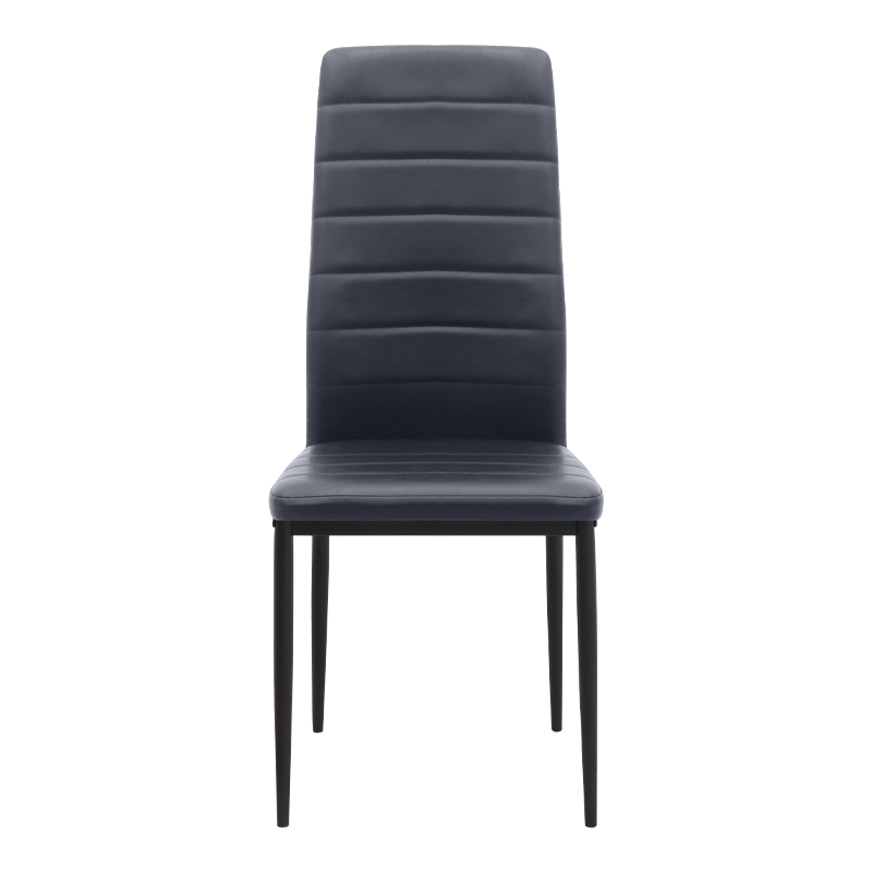 Καρέκλα τραπεζαρίας μαύρο PU - μεταλλικό μαύρο πόδι 6