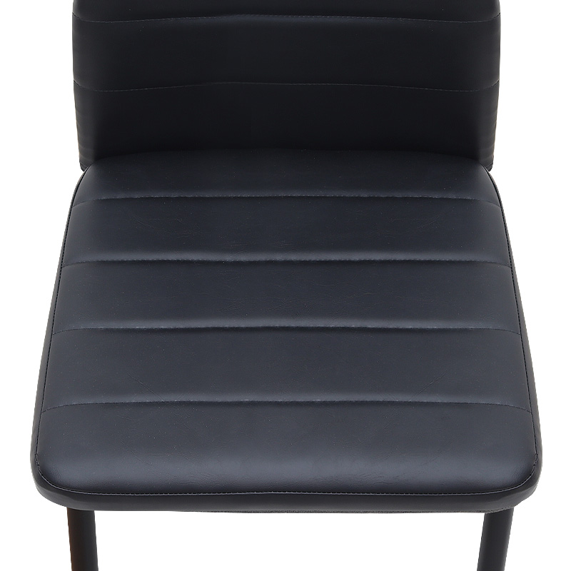 Καρέκλα τραπεζαρίας μαύρο PU - μεταλλικό μαύρο πόδι 7