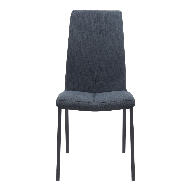 Καρέκλα τραπεζαρίας ανθρακί ύφασμα - μεταλλικό μαύρο πόδι 6