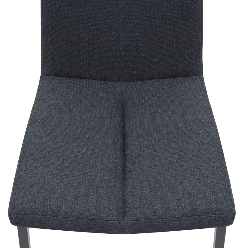 Καρέκλα τραπεζαρίας ανθρακί ύφασμα - μεταλλικό μαύρο πόδι 9