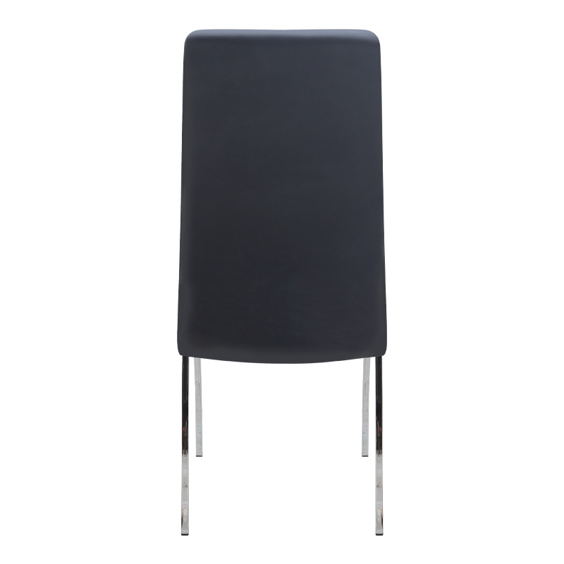 Καρέκλα τραπεζαρίας μαύρο PU - μεταλλικό πόδι χρωμίου 7