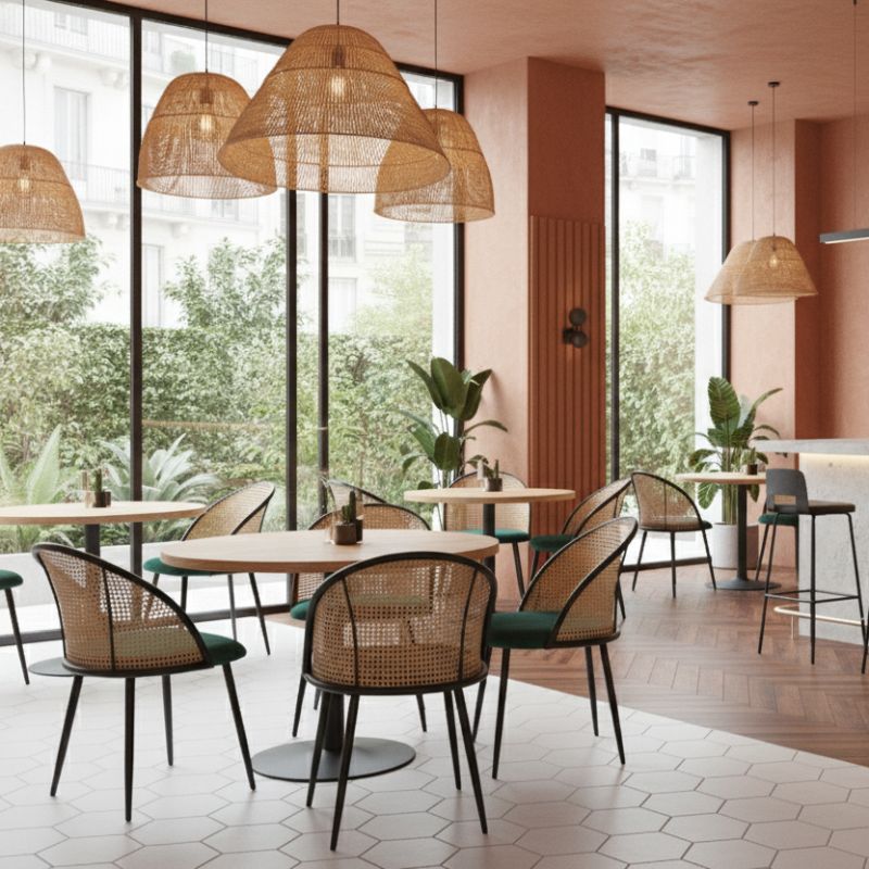 Καρέκλα τραπεζαρίας pe - κυπαρισσί βελούδο - μεταλλικό μαύρο πόδι 4