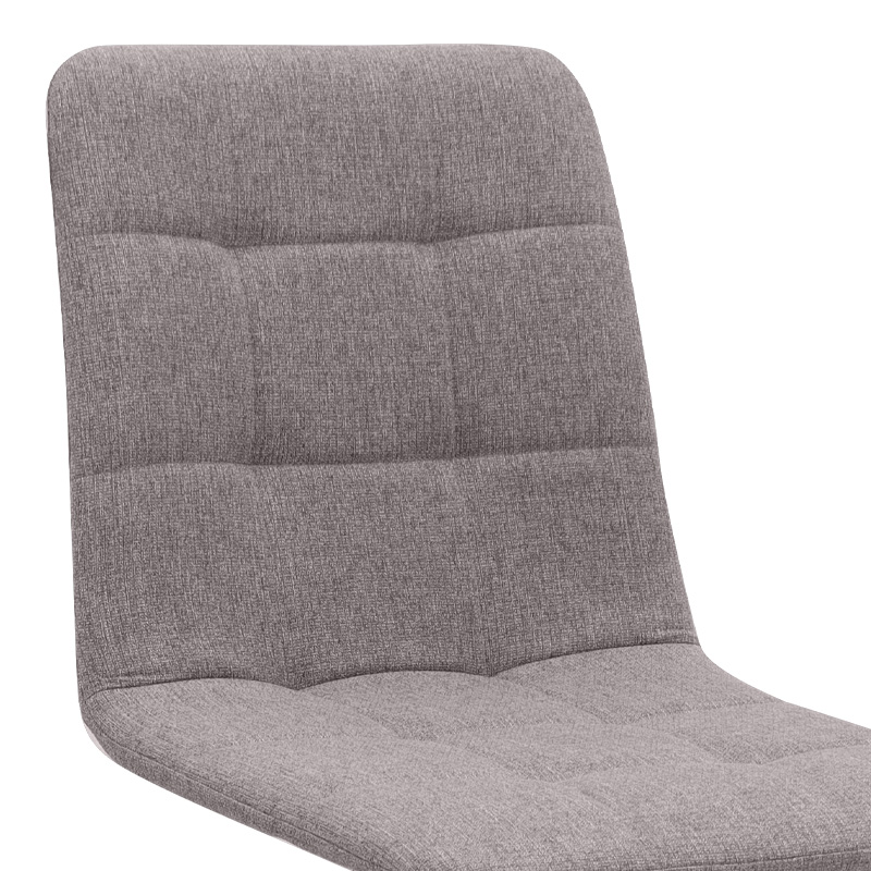 Καρέκλα τραπεζαρίας ανοιχτό μπεζ ύφασμα - μεταλλικό μαύρο πόδι 10