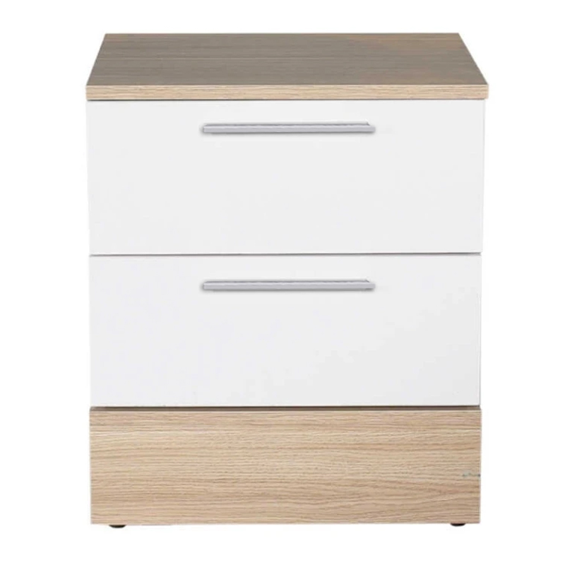 Κομοδίνo Base Megapap χρώμα λευκό - sonoma 45x40x52εκ. 5