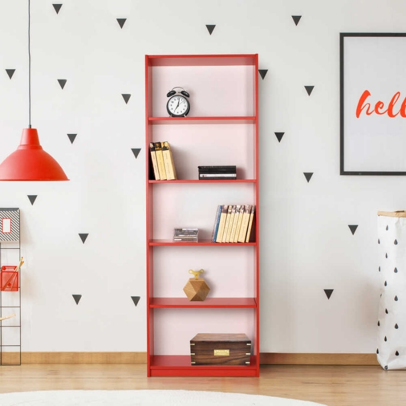 Βιβλιοθήκη χρώμα κόκκινο 3