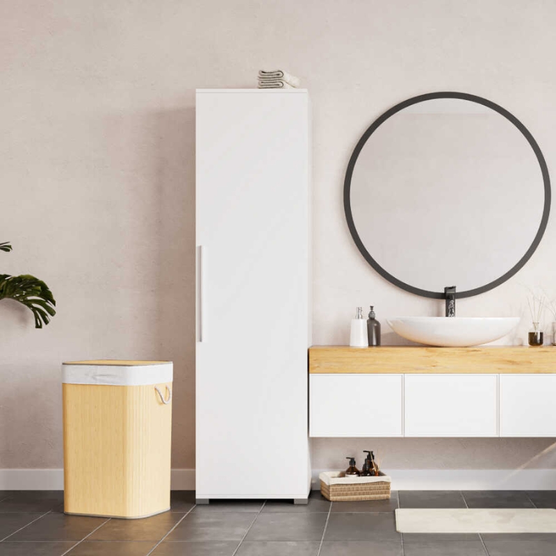 Ντουλάπα ρούχων - παπουτσοθηκη 16 ζευγών Diamond Megapap μονόφυλλη χρώμα λευκό gloss 50x35x187εκ. 2