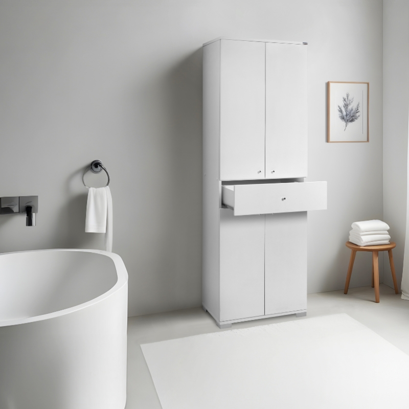 Ντουλάπα ρούχων Diamond Megapap δίφυλλη χρώμα λευκό gloss 60x38x187εκ. 2